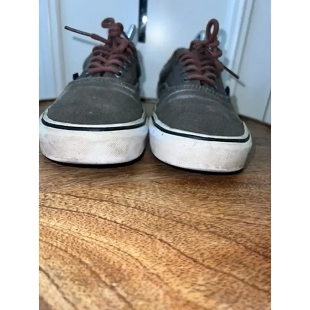Vans Era 59 Men's Size 9.5 Gray Canvas Leather Accent‎ Sneakers